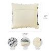 Hand-Woven Blue & Cream Boho Decorative Throw Pillow - 17.5" x 17"